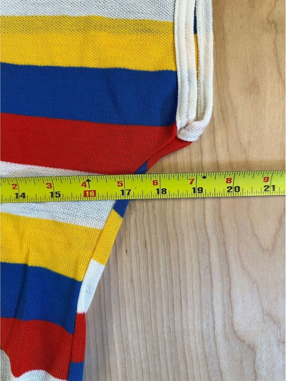 Vintage 60s Mister Marty of California knit blouse striped small slit neckline - Picture 11 of 13